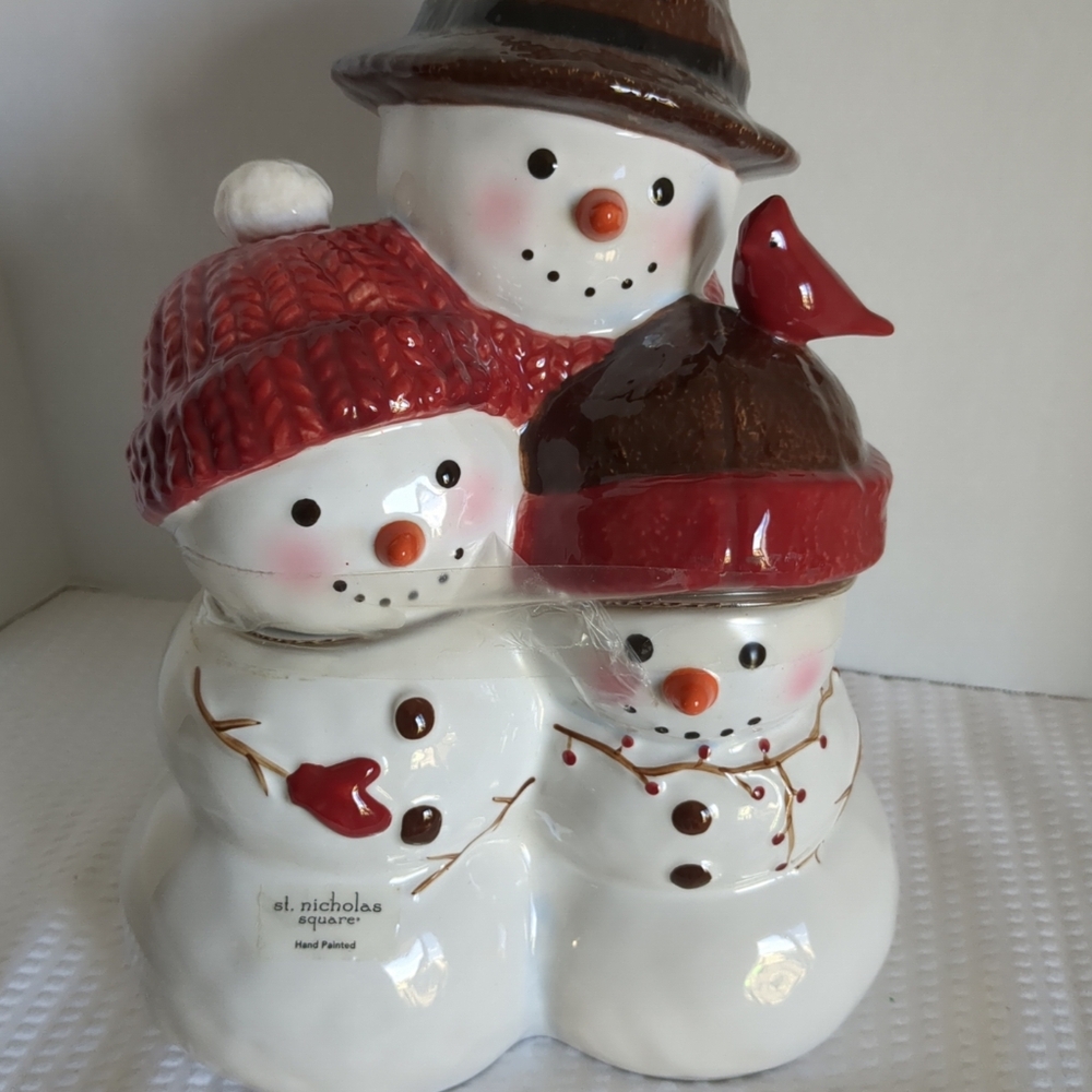 Snowman cookie jar
